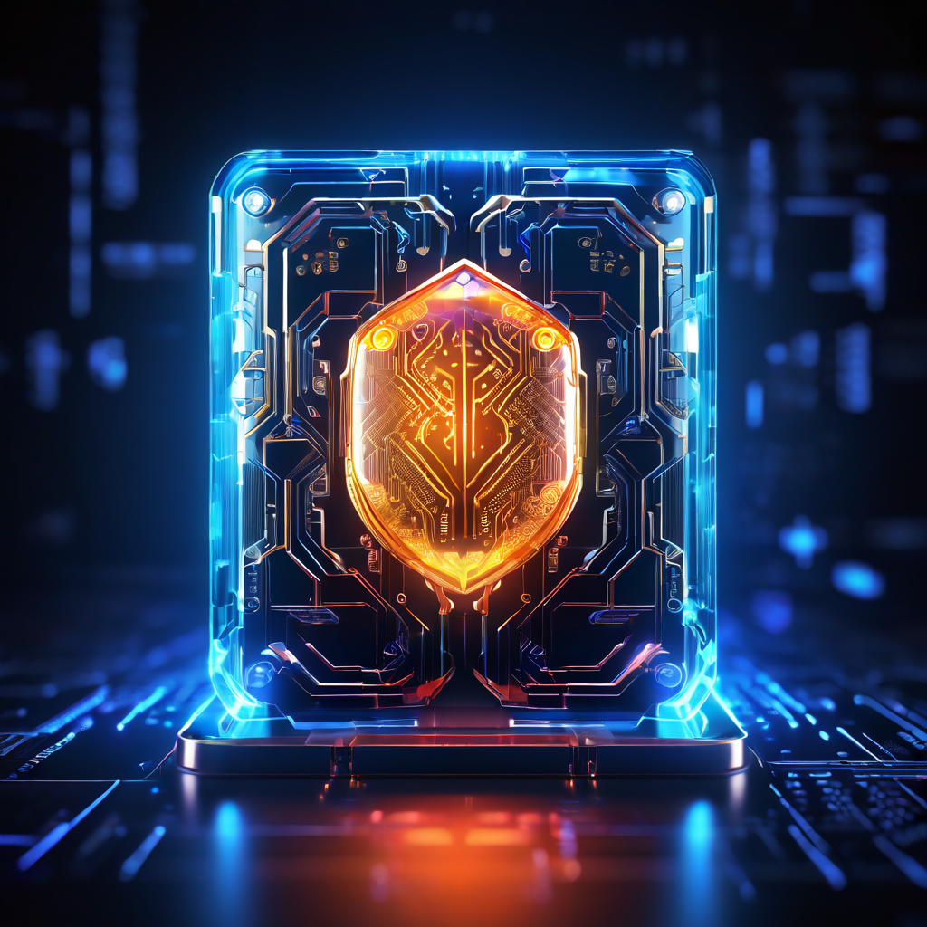 양자 컴퓨터가 취약한 블록체인 보호막을 비추며 암호화 보안의 패러다임 전환을 상징적으로 표현한 이미지입니다.