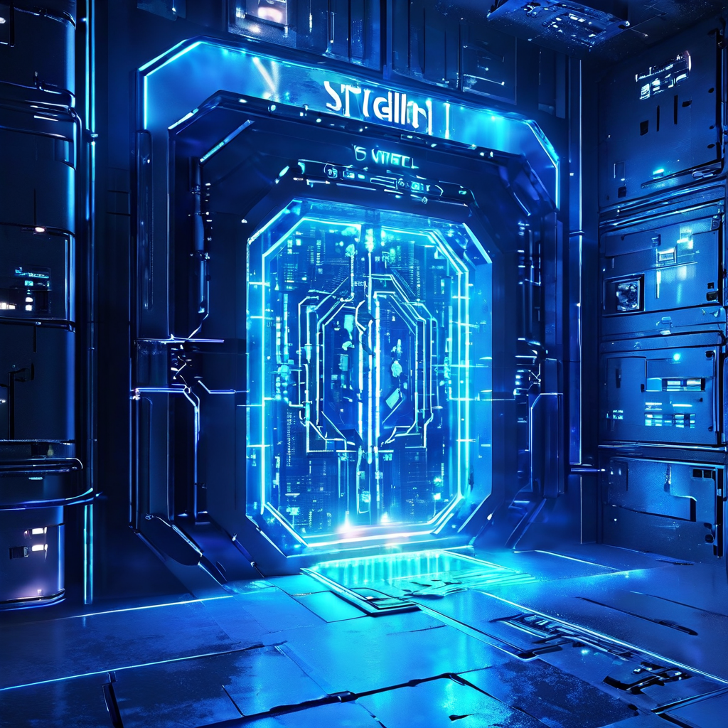 신뢰할 수 있는 오라클 데이터가 결정체 키로 합성 자산 디지털 금고를 열어, 검증된 정보 흐름이 강력한 신뢰의 사슬을 형성하는 과정을 상징적으로 표현한 이미지입니다.