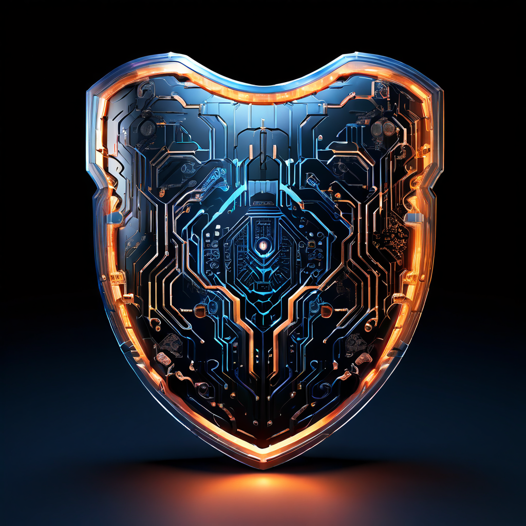 데이터 무결성과 정확성을 보장하기 위해 여러 겹으로 연동되어 실시간으로 데이터 스트림을 검증하는 복잡한 디지털 보안 장치를 묘사한 개념도입니다.