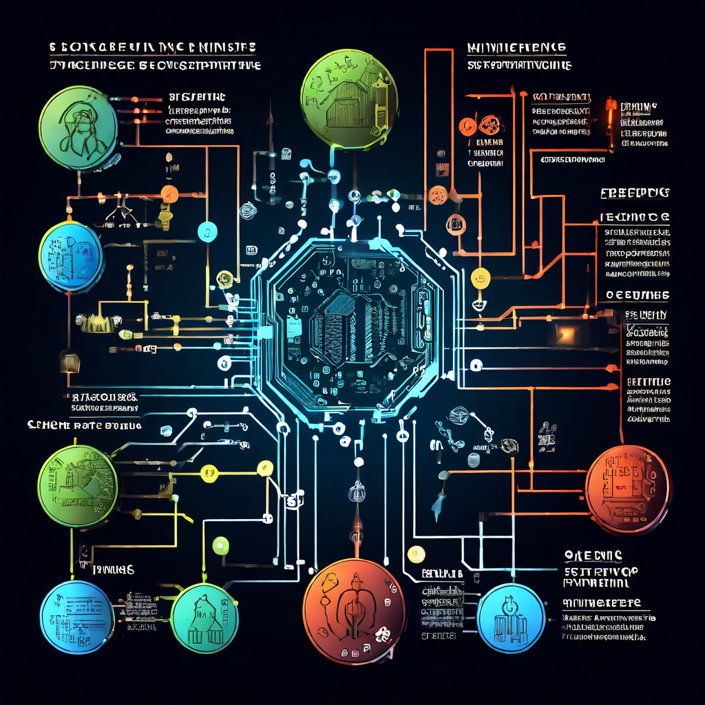 단일 시드 문구를 중심으로 결정적 지갑 알고리즘이 여러 암호화 키 쌍을 생성하는 과정을 설명하는 블록체인 기술 다이어그램입니다.